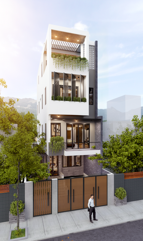 NGOẠI THẤT NHÀ PHỐ 04