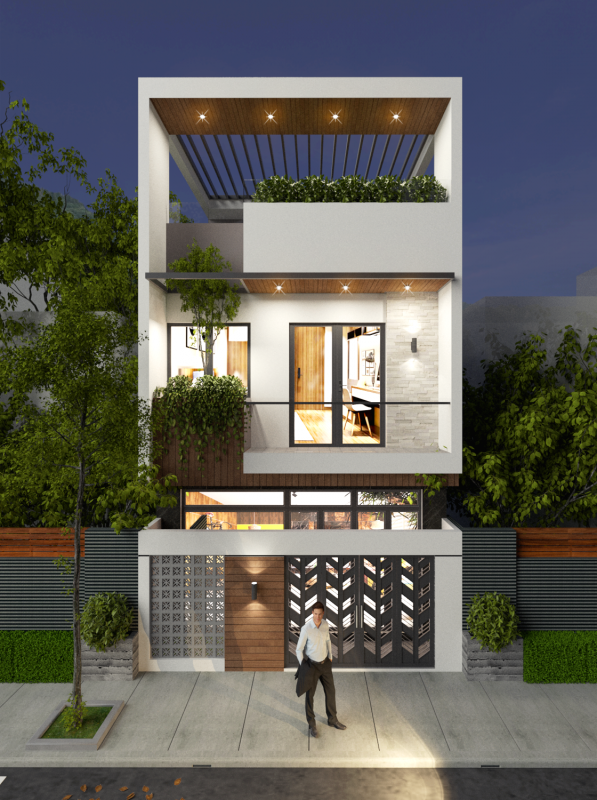 NGOẠI THẤT NHÀ PHỐ 12